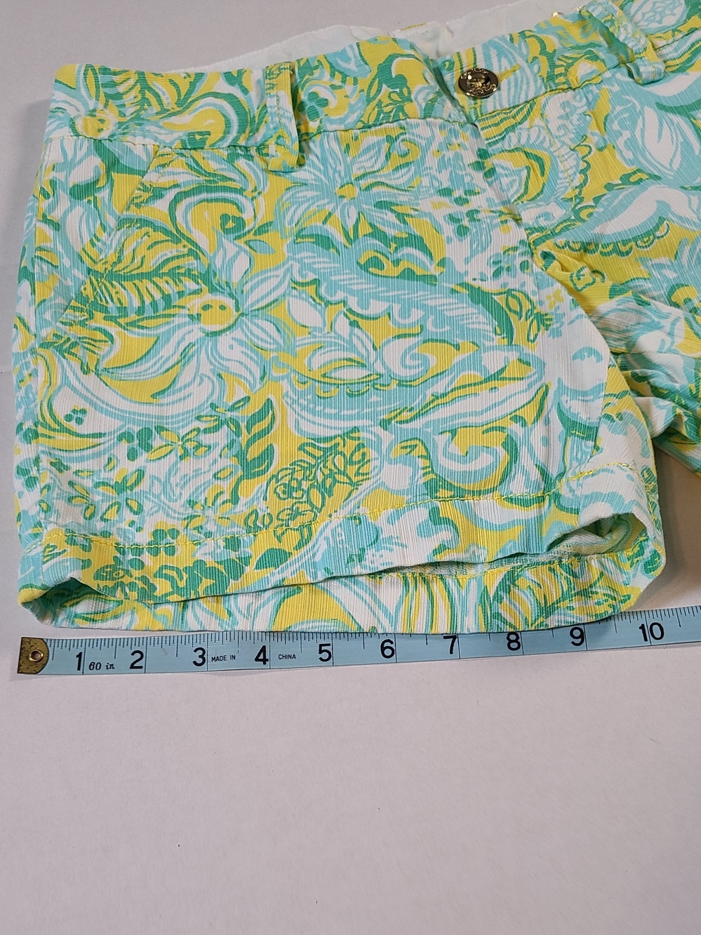 Lilly Pulizter Women's Tropical Palm Callahan Shorts Hawaii Aloha Beach Size 2 - Picture 11 of 13